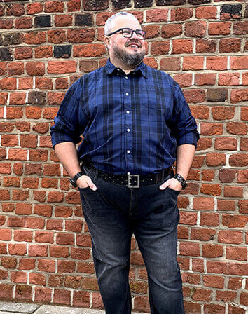 Koszula "drwala" do pracy i na co dzień - modny zestaw dla faceta XXXL | Duży Lolek