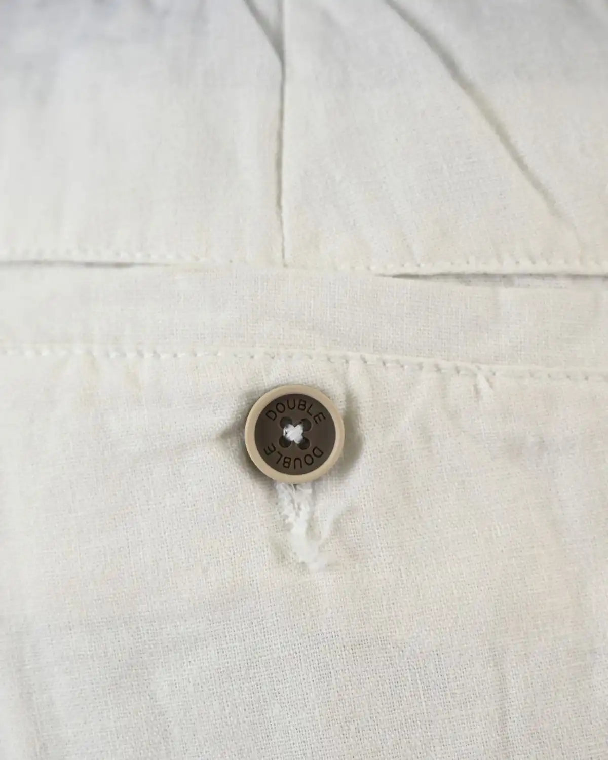 Velké pánské chinos kalhoty lněné Double Urban Outfitters CP-4104 bílé