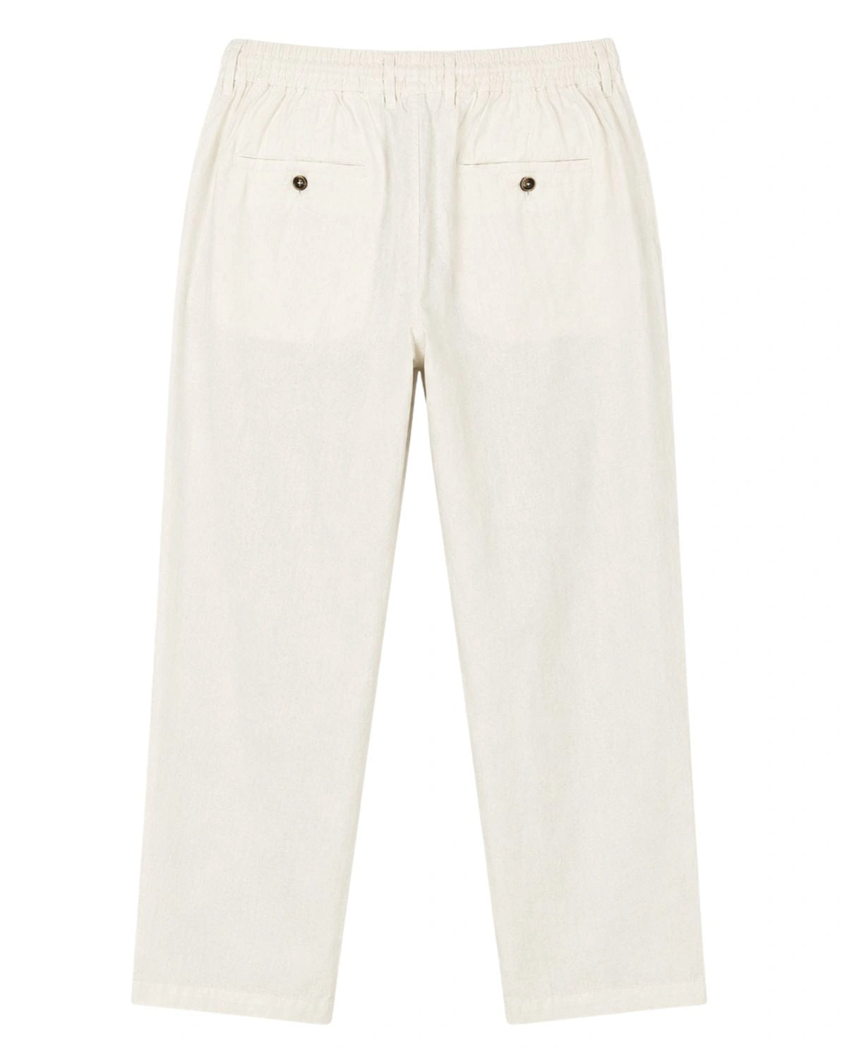 Velké pánské chinos kalhoty lněné Double Urban Outfitters CP-4104 bílé