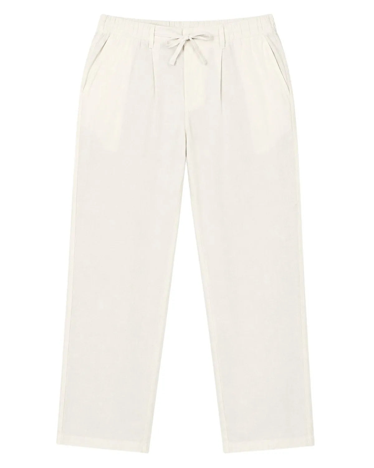 Velké pánské chinos kalhoty lněné Double Urban Outfitters CP-4104 bílé