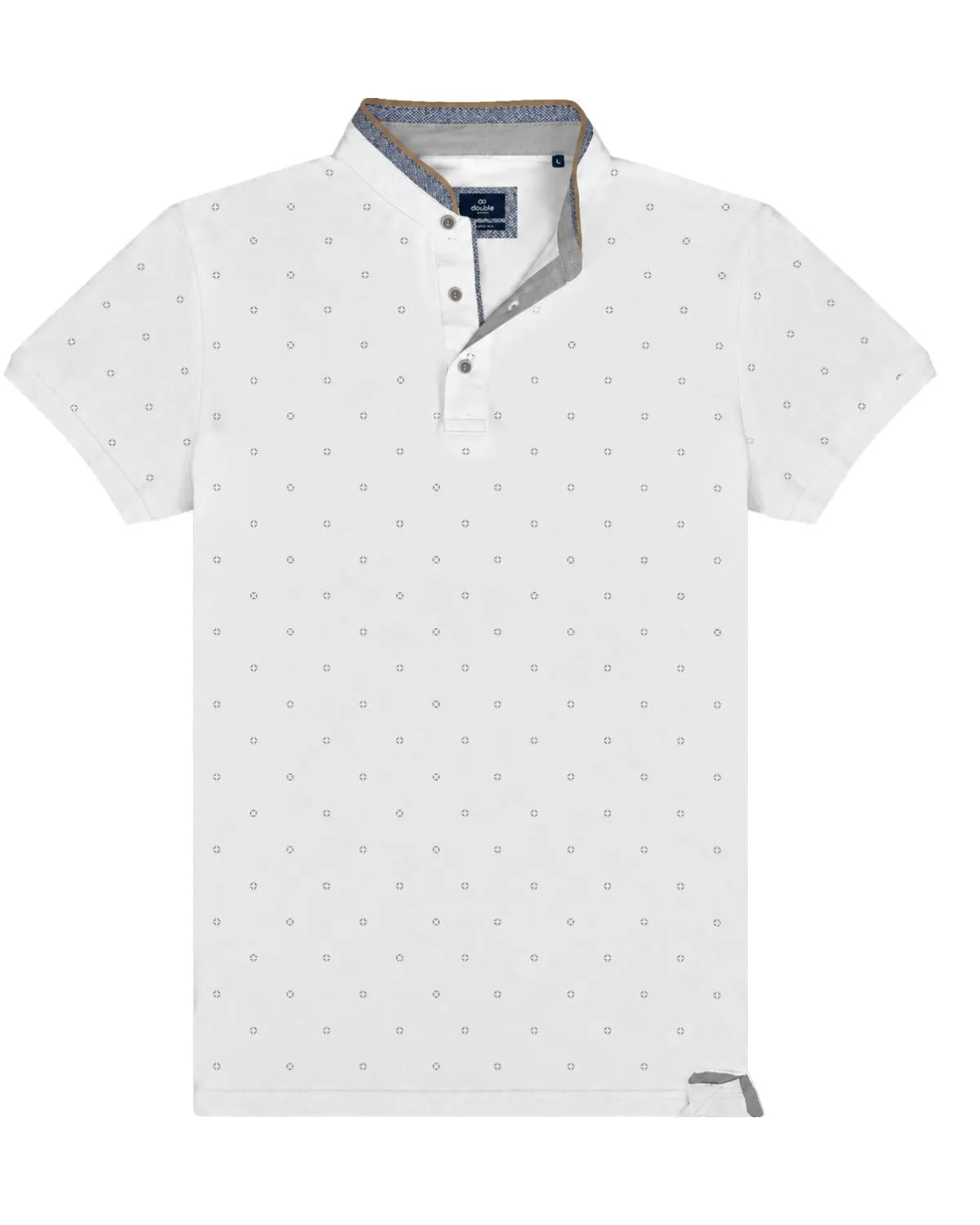 Pánské polo triko s límečkem s potiskem Double Urban Outfitters PS-3082 bílá