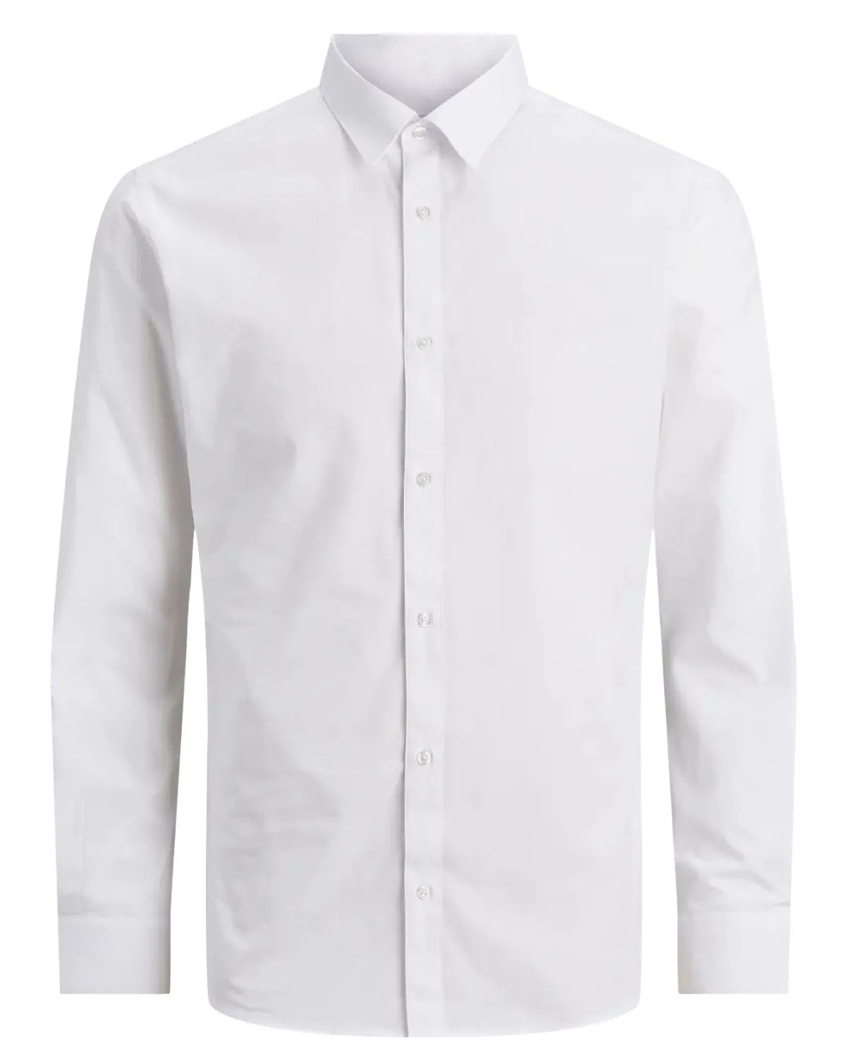 Velká pánská hladká košile Jack &amp; Jones s dlouhým rukávem 12200623 bílá
