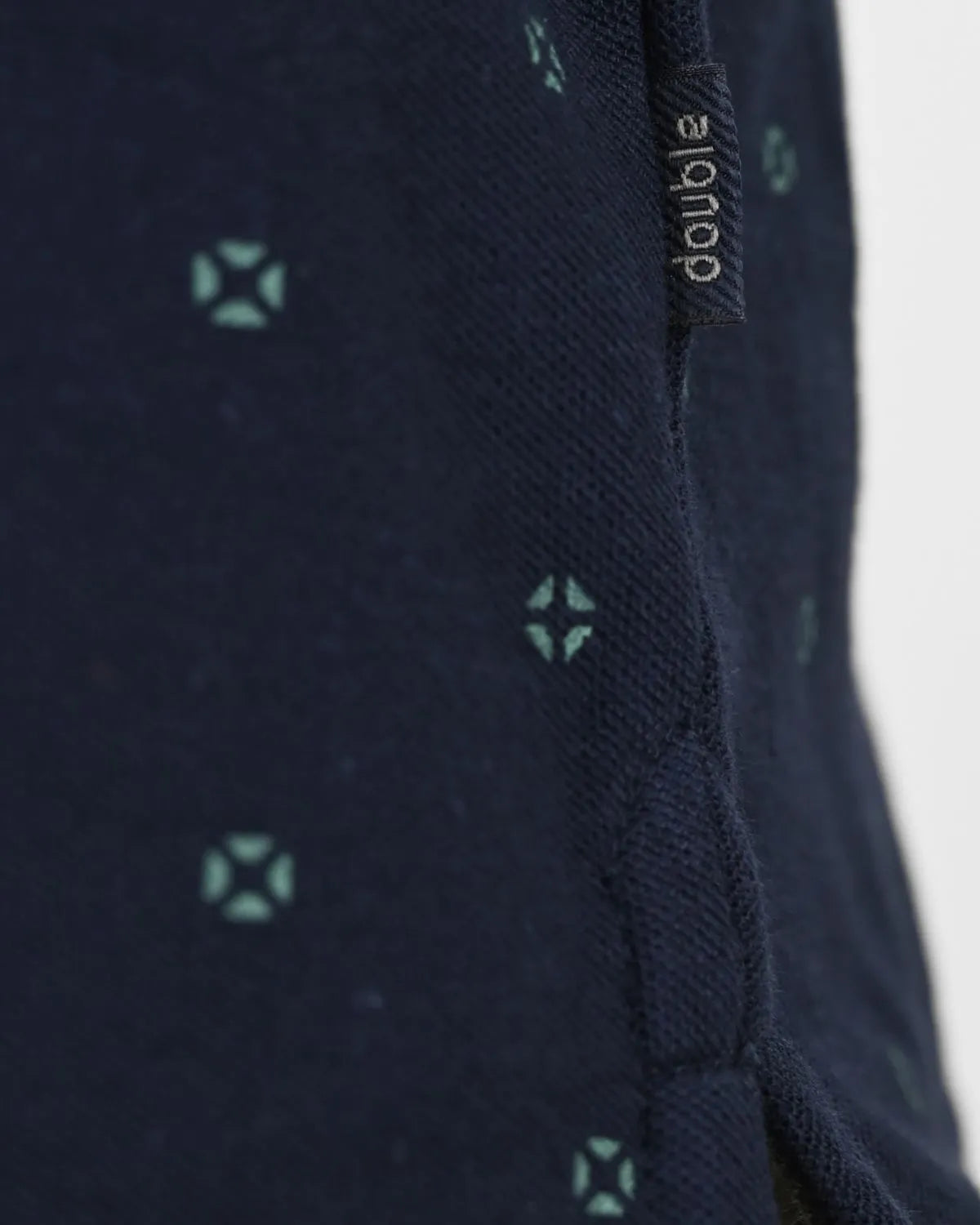 Velké pánské polo tričko se stojáčkem vzorované Double Urban Outfitters PS-3082 tmavě modré