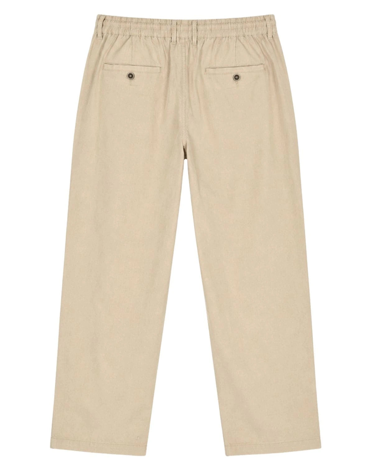 Velké pánské lněné chinos kalhoty Double Urban Outfitters CP-4104 béžové