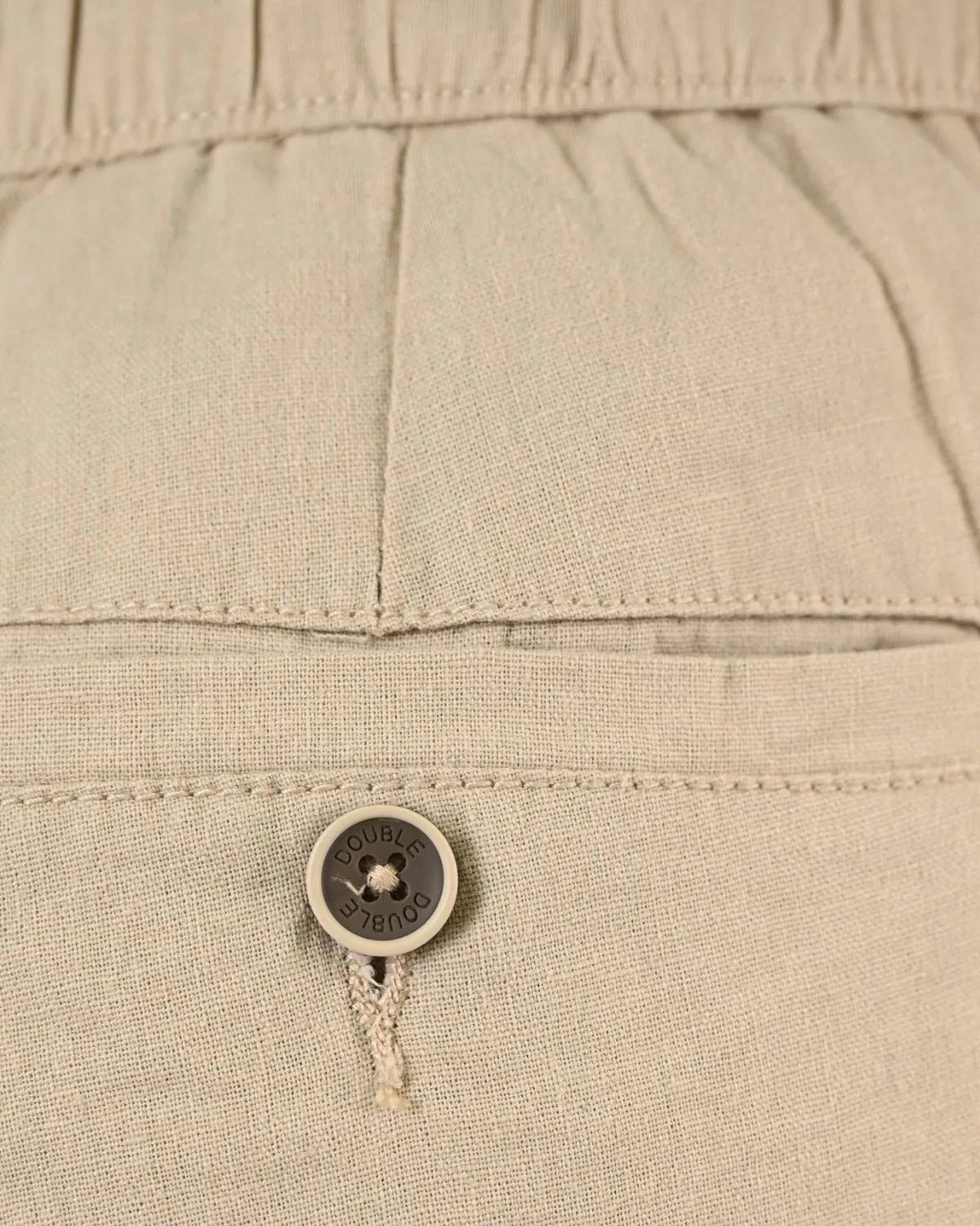 Velké pánské lněné chinos kalhoty Double Urban Outfitters CP-4104 béžové