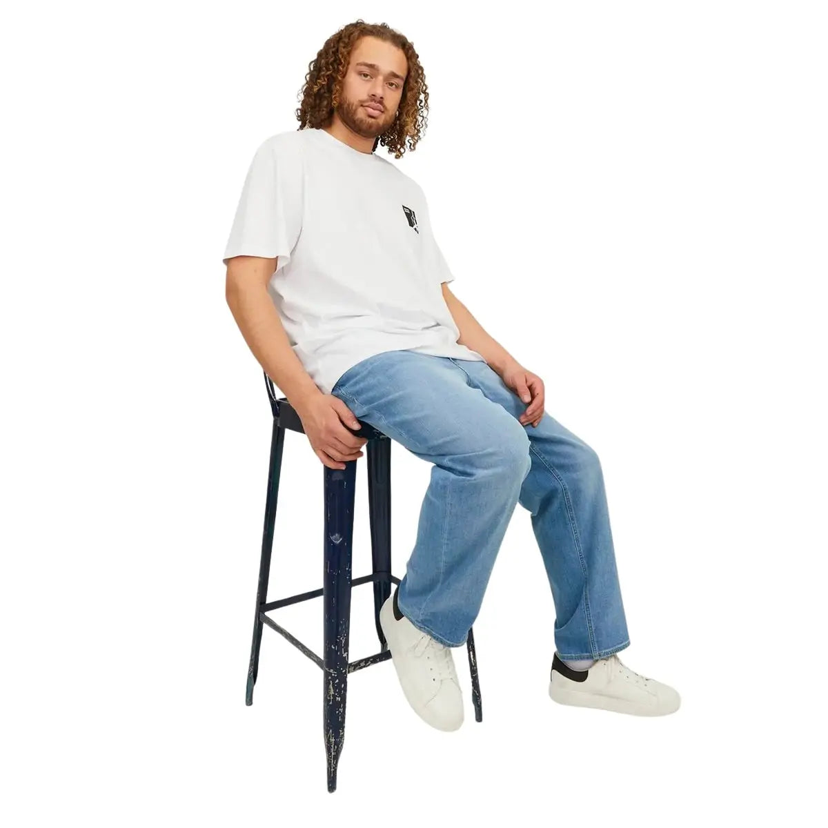 Duże męskie spodnie jeansowe Jack &amp; Jones Mike 12235400 niebieskie