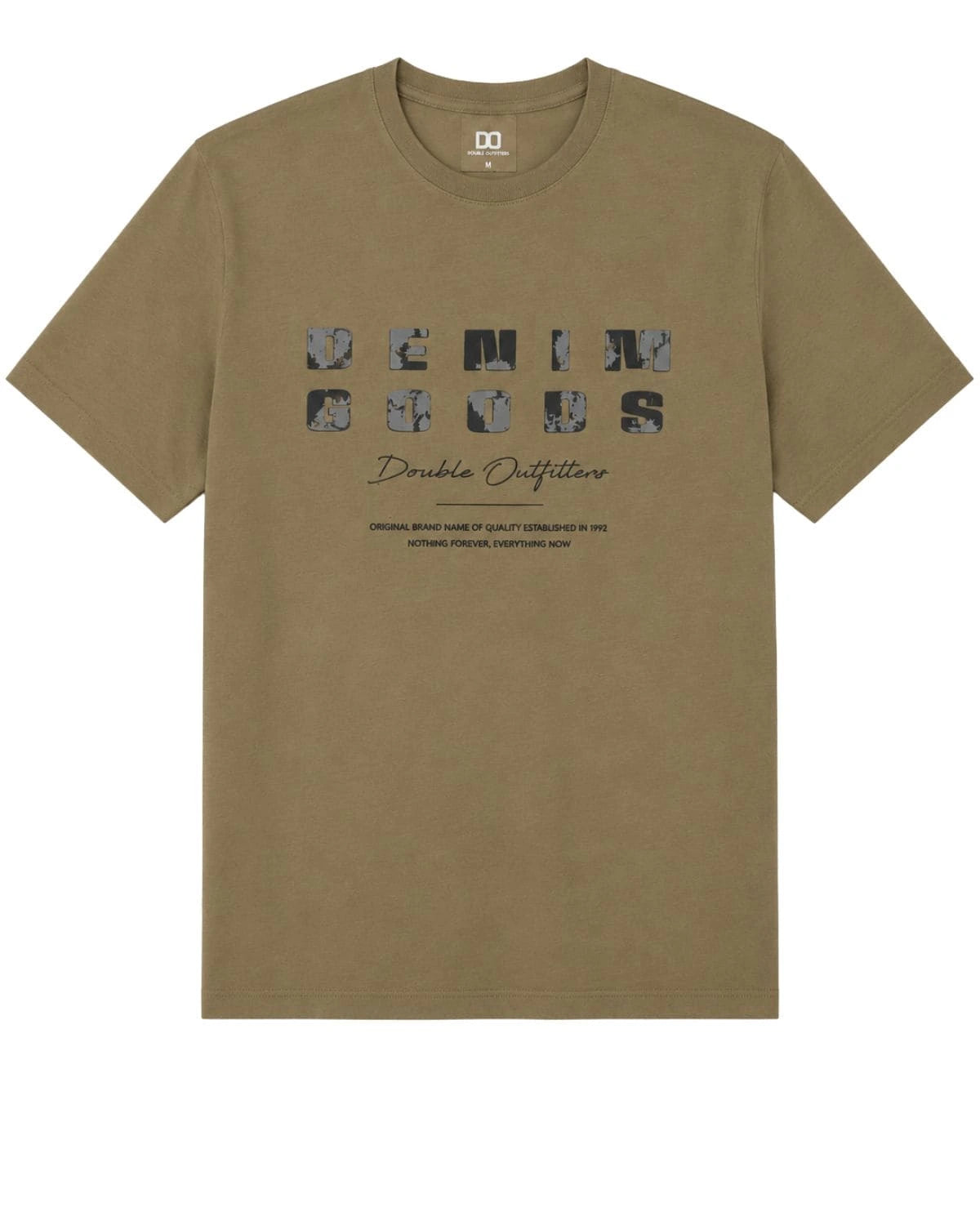 Velké pánské tričko s krátkým rukávem t-shirt Double Urban Outfitters TS-9131 khaki