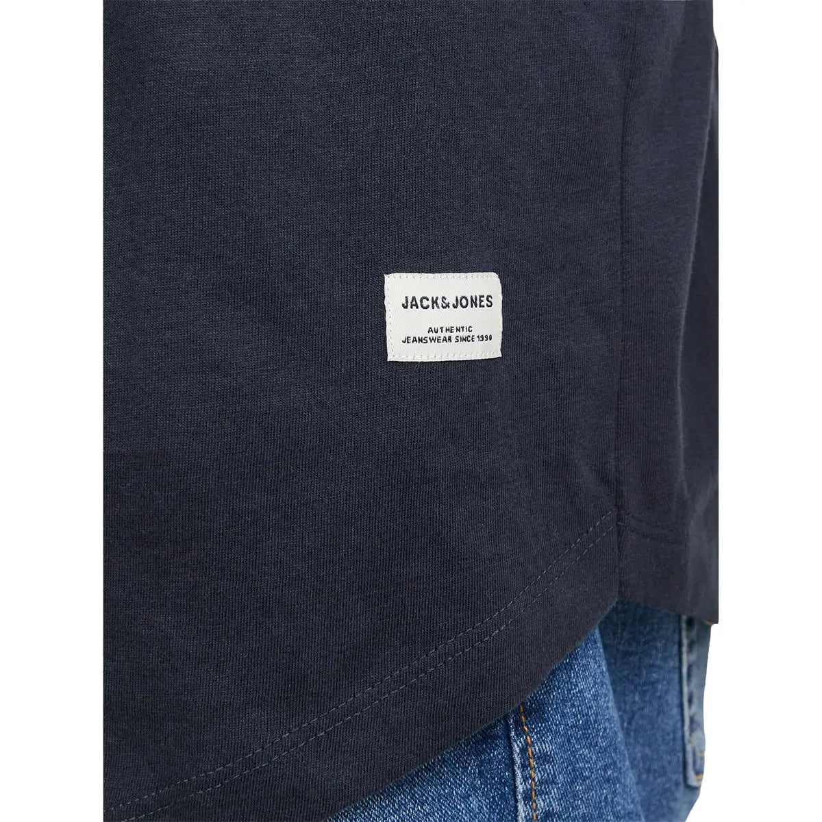 Velké pánské tričko s krátkým rukávem jednobarevné Jack &amp; Jones 12184933 tmavě modrá