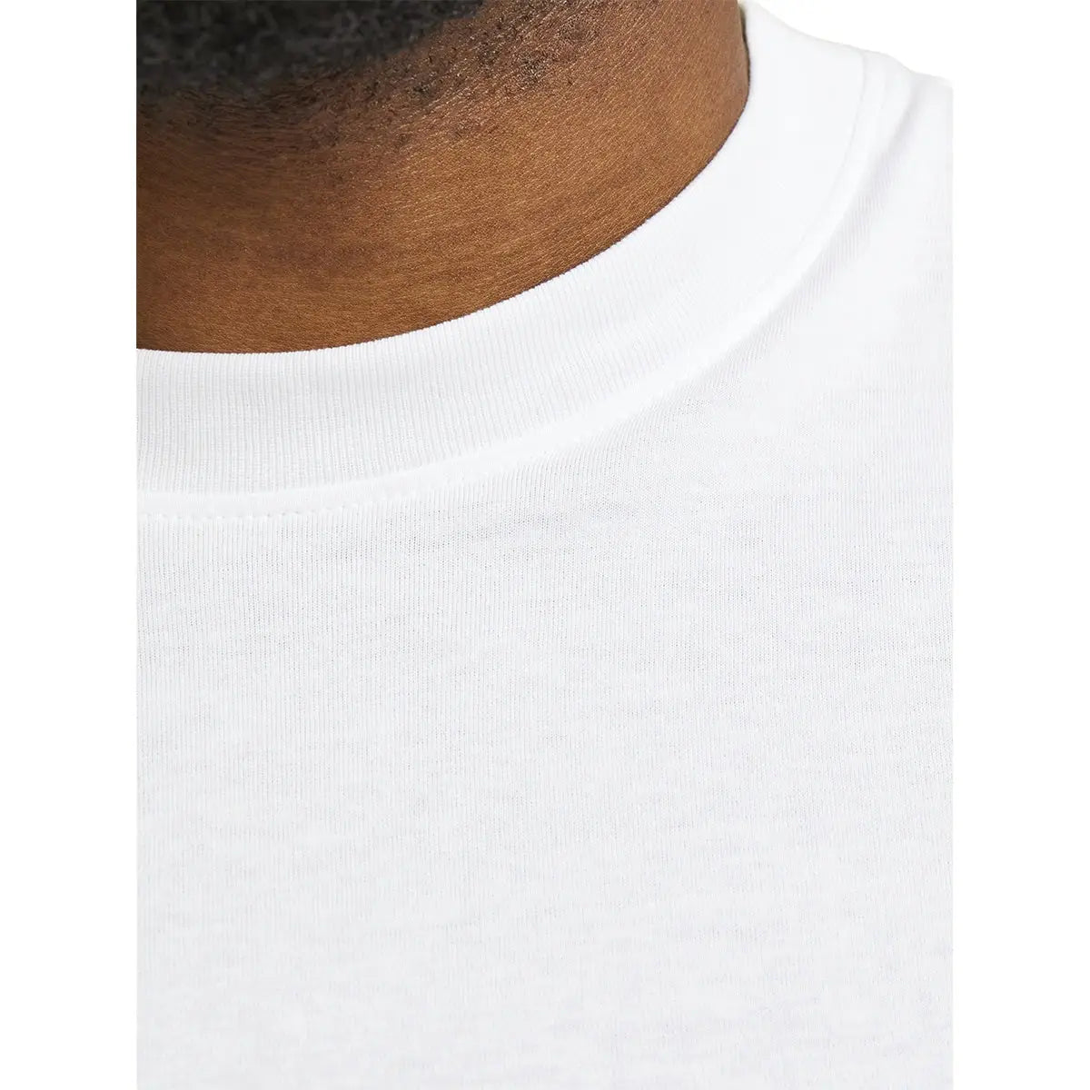 Pánské velké hladké tričko Jack &amp; Jones s krátkým rukávem 12250623 bílé