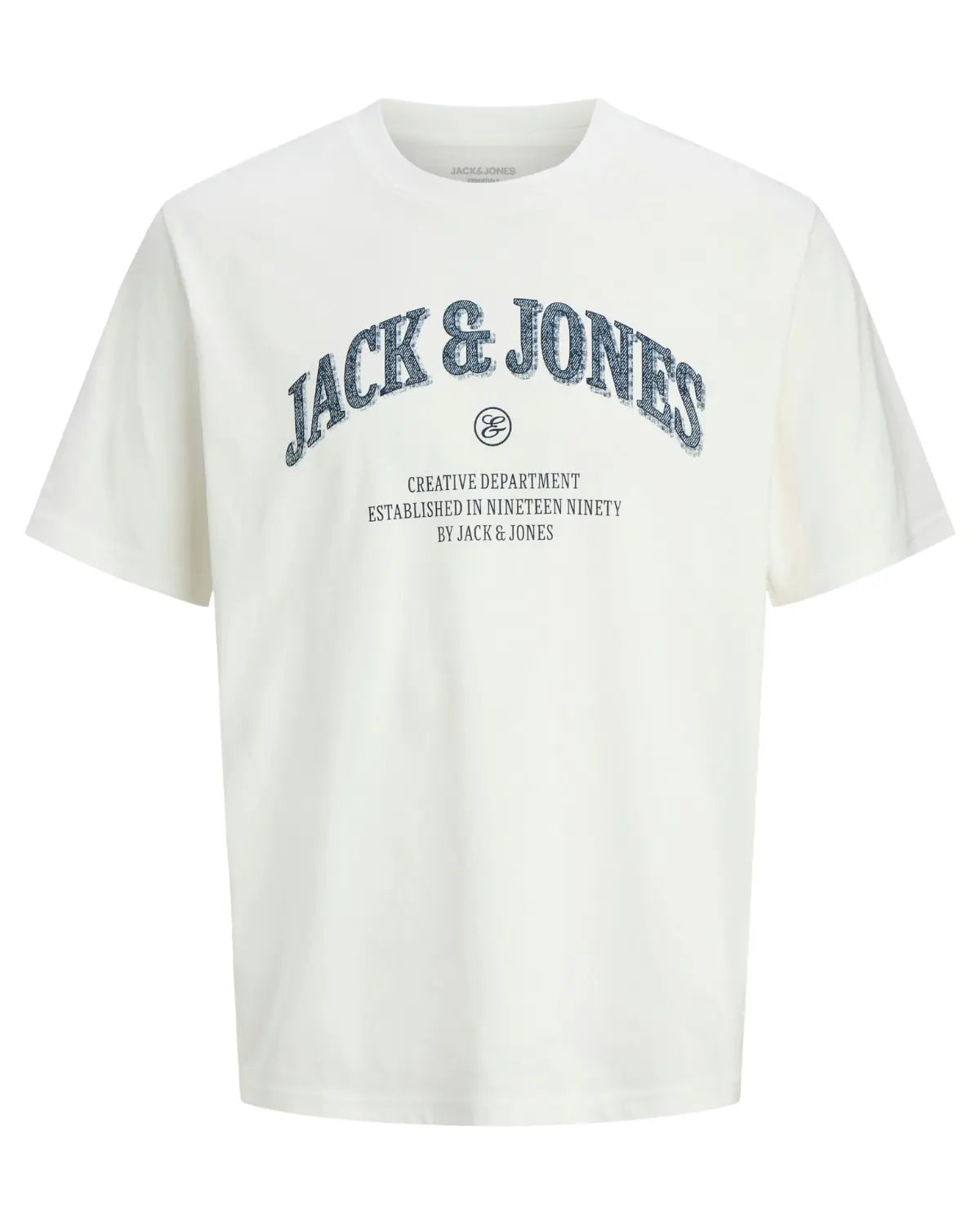 Velké pánské tričko s krátkým rukávem s nápisy Jack &amp; Jones 12294518 bílé