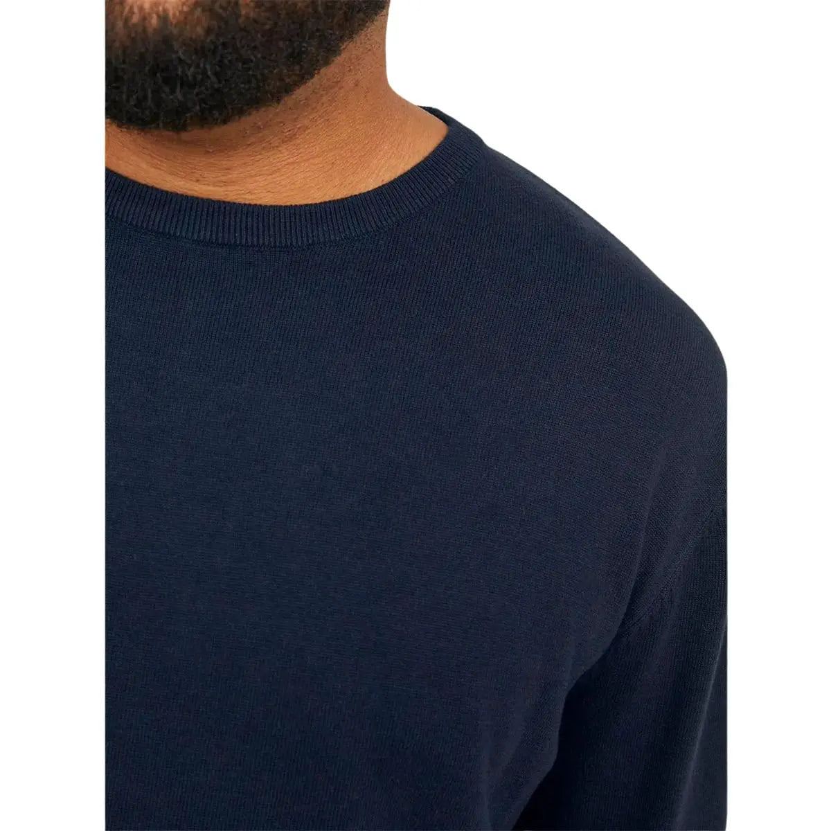 Duży męski sweter gładki wkładany przez głowę Jack &amp; Jones 12250588 granatowy