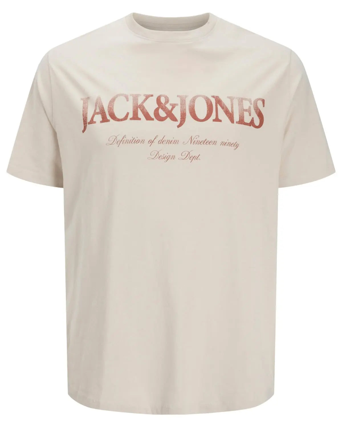 Pánské velké tričko s potiskem Jack &amp; Jones 12295977 béžový