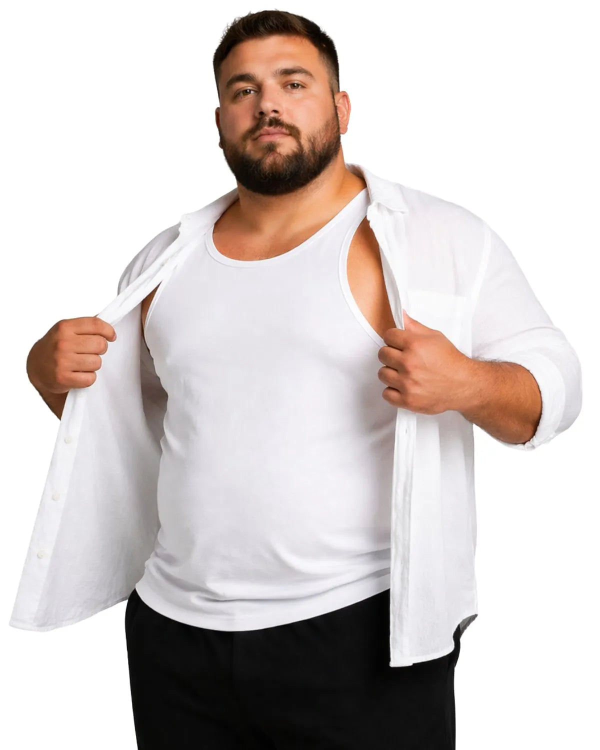 Pánské boxerky s velkým páskem Duke D555 Fabio bílá 