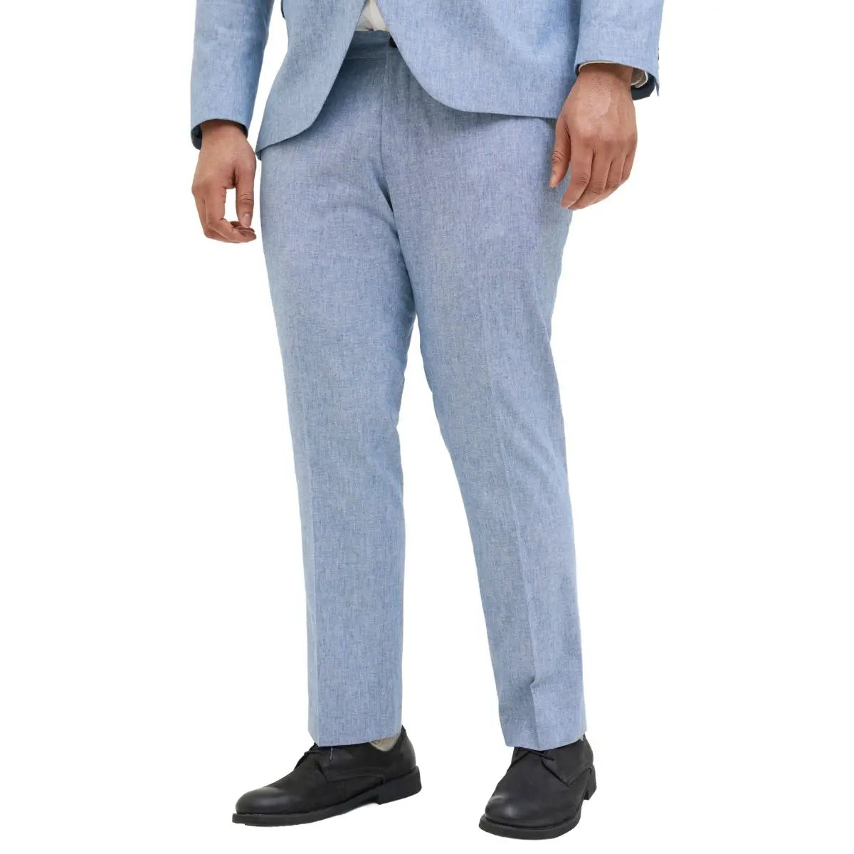 Pánské chinos kalhoty s lnem Jack &amp; Jones 12278727 modré