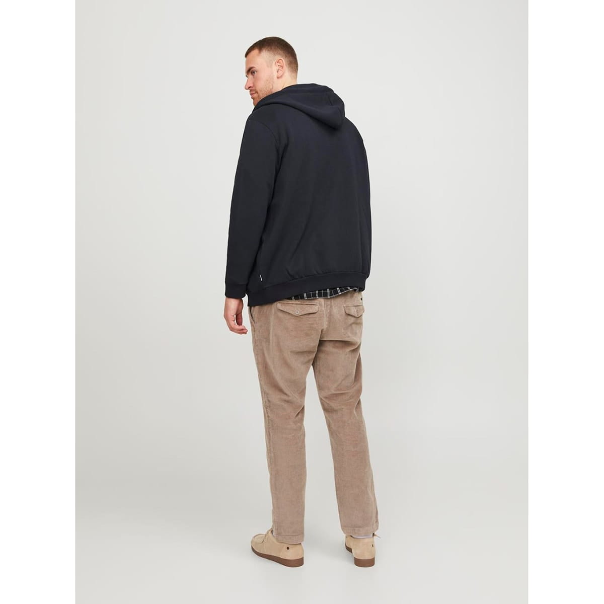 Pánská velká mikina na zip Jack &amp; Jones 12250596 černá