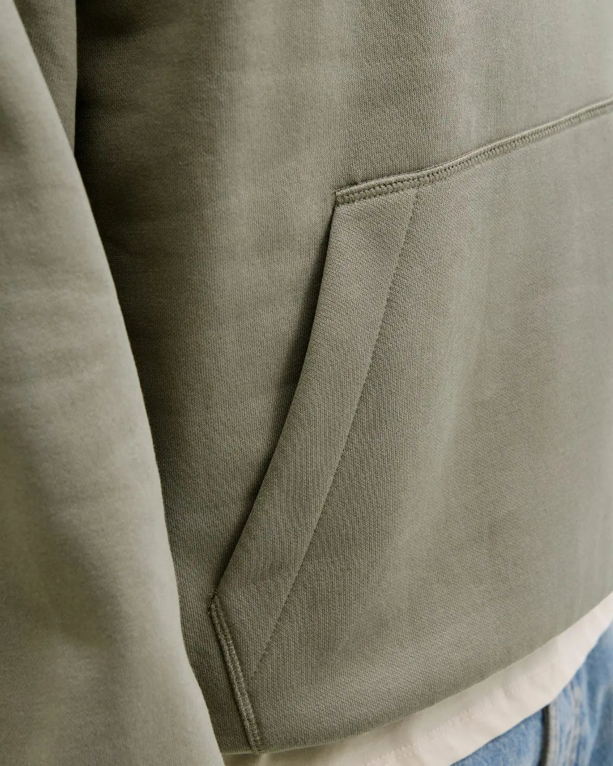 Pánská velká mikina přes hlavu Jack &amp; Jones 12289694 khaki