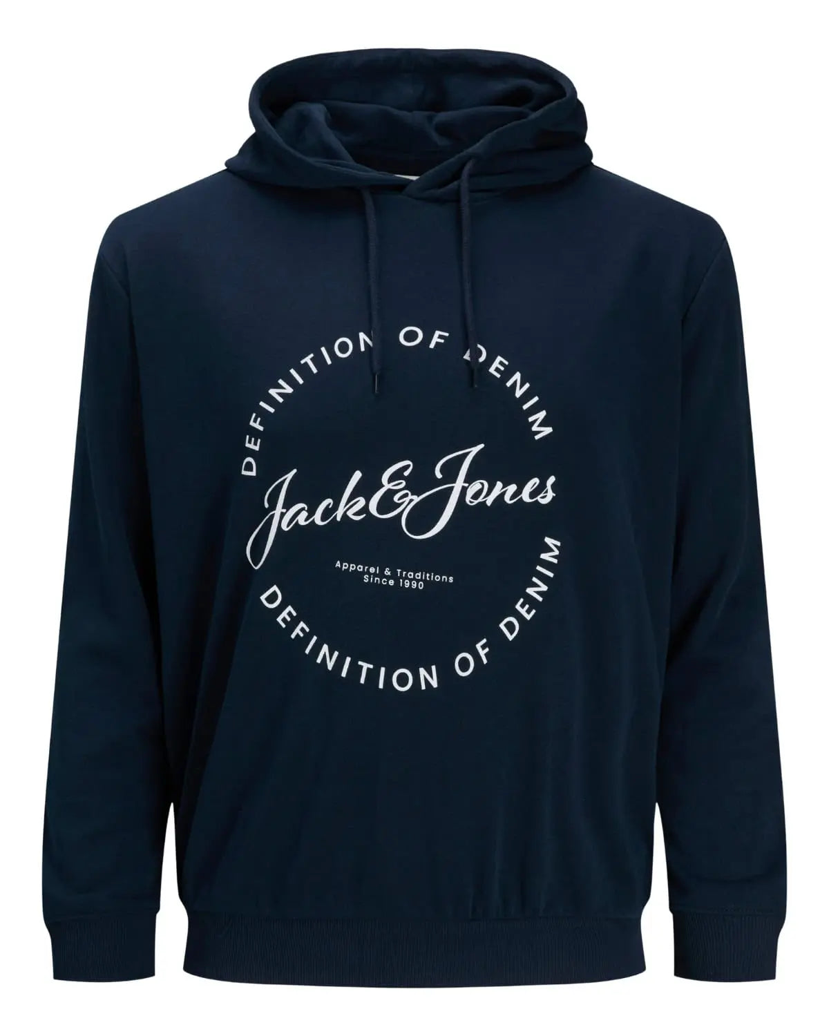 Velká pánská mikina přes hlavu s kapucí Jack &amp; Jones 12294495 tmavě modrá