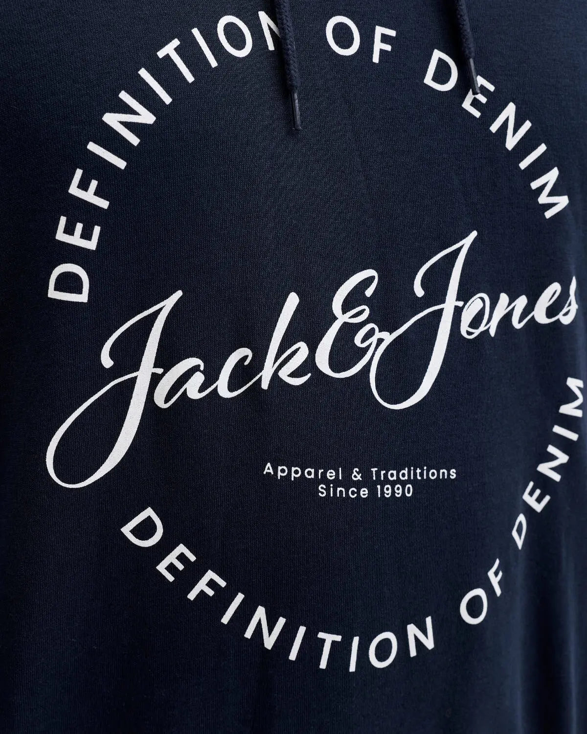 Velká pánská mikina přes hlavu s kapucí Jack &amp; Jones 12294495 tmavě modrá