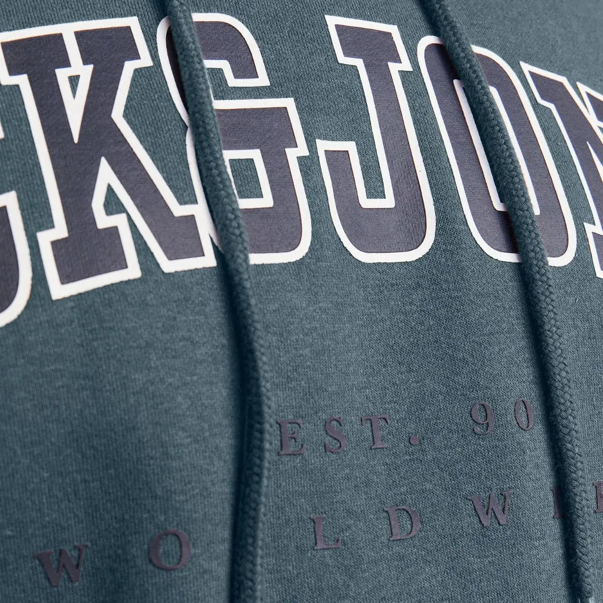 Velká pánská mikina s kapucí přes hlavu od značky Jack &amp; Jones 12258867 šedo-modrá