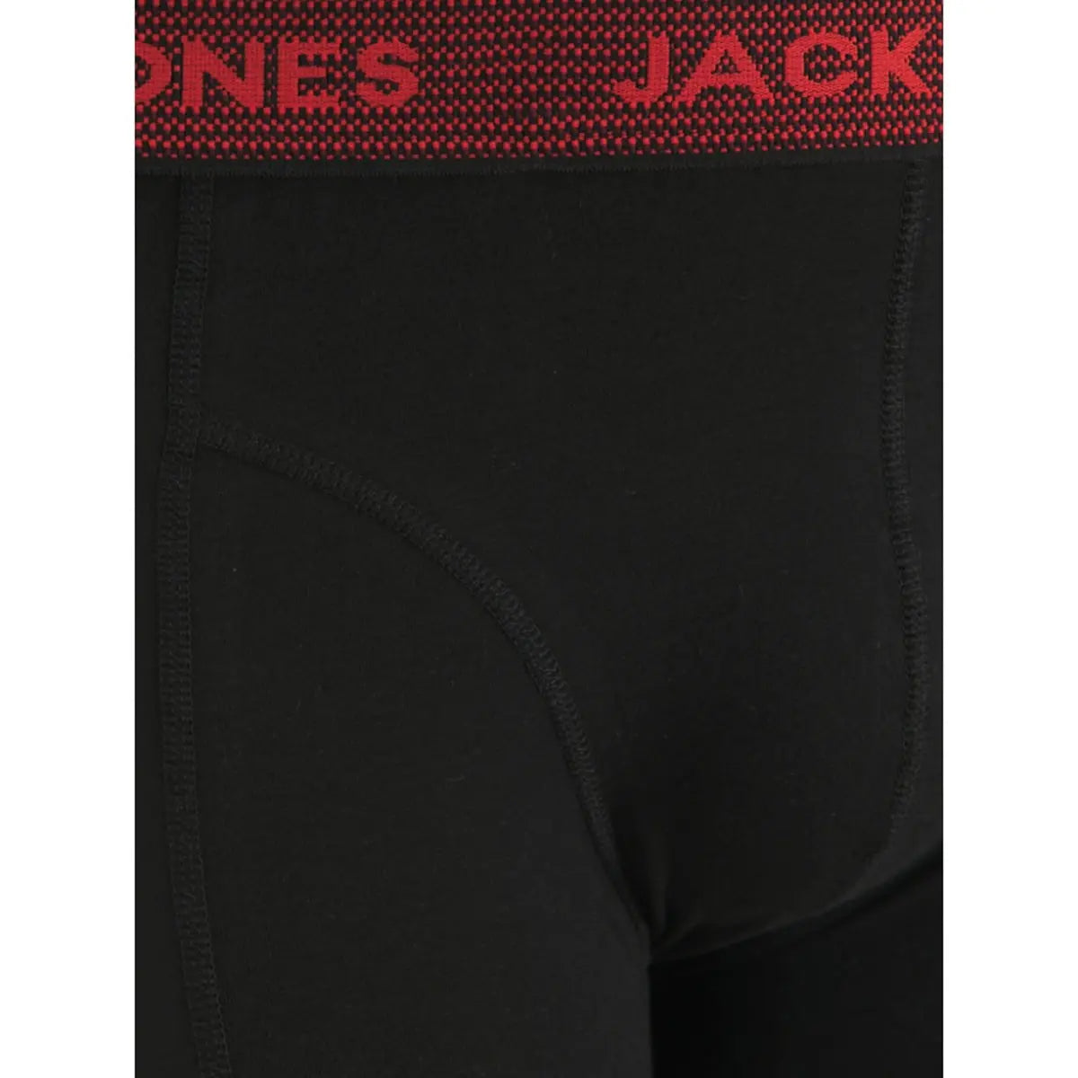 Velké pánské boxerky 3 kusy s barevnou gumou Jack &amp; Jones 12211666 černé
