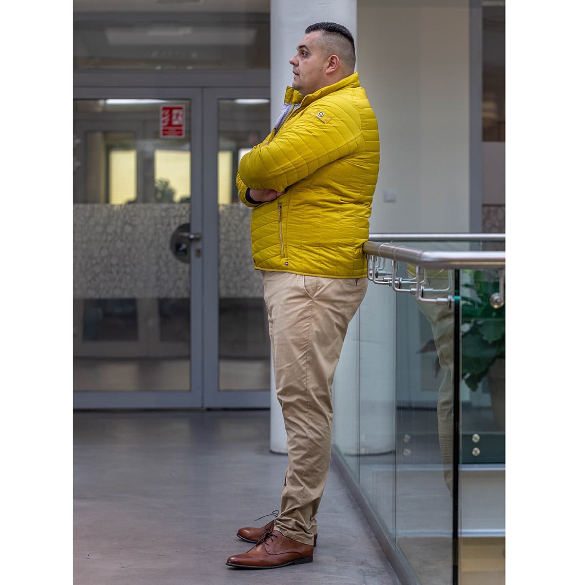 Pánská velká celoroční lehká bunda Redpoint Walker žlutá
