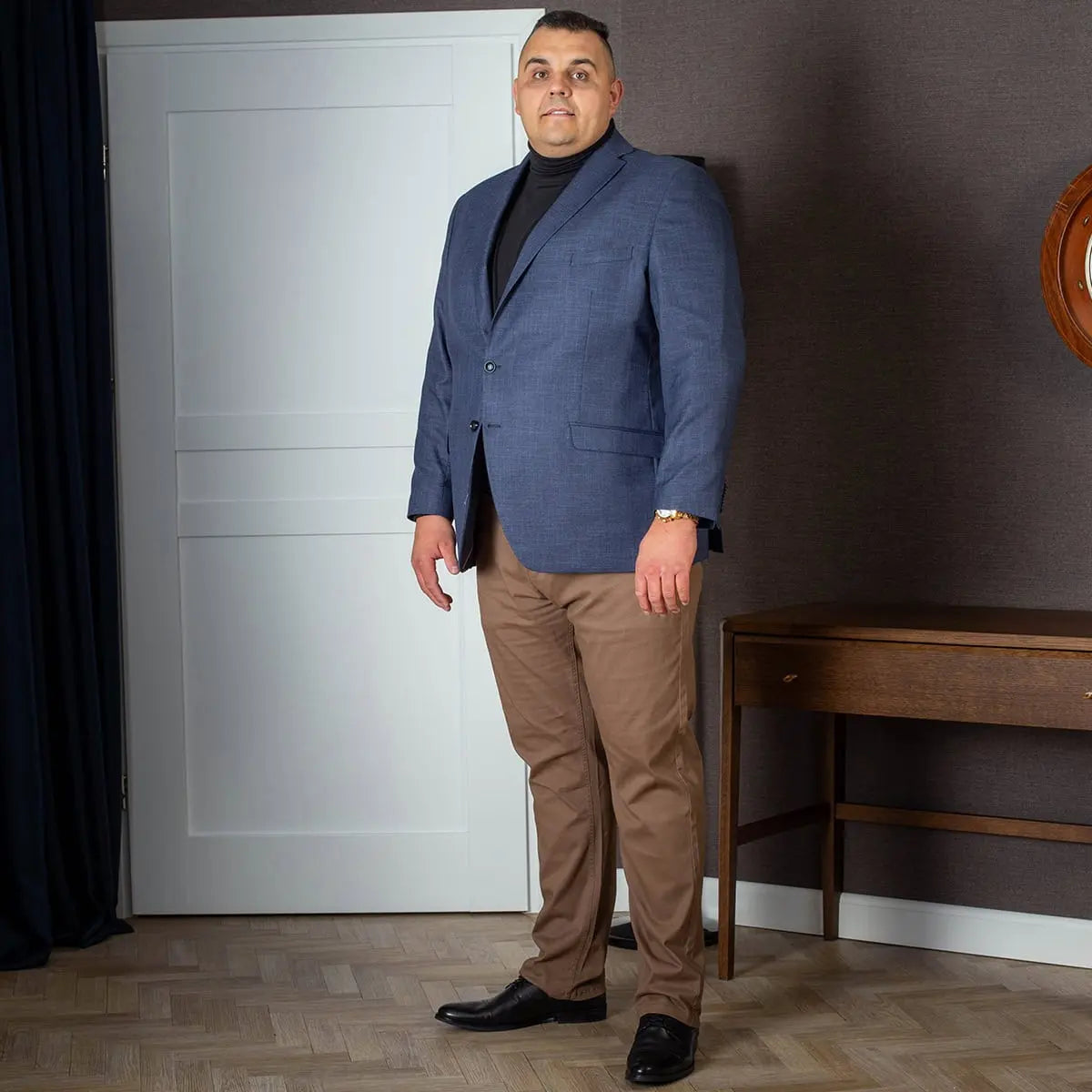 Duża męska marynarka DL 928 Tom granatowa