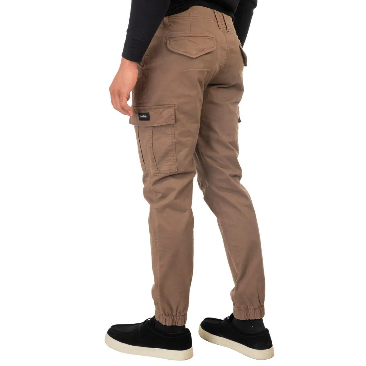 Velké pánské cargo kalhoty se stahovacími manžetami Double Urban Outfitters CCP-4013 hnědé