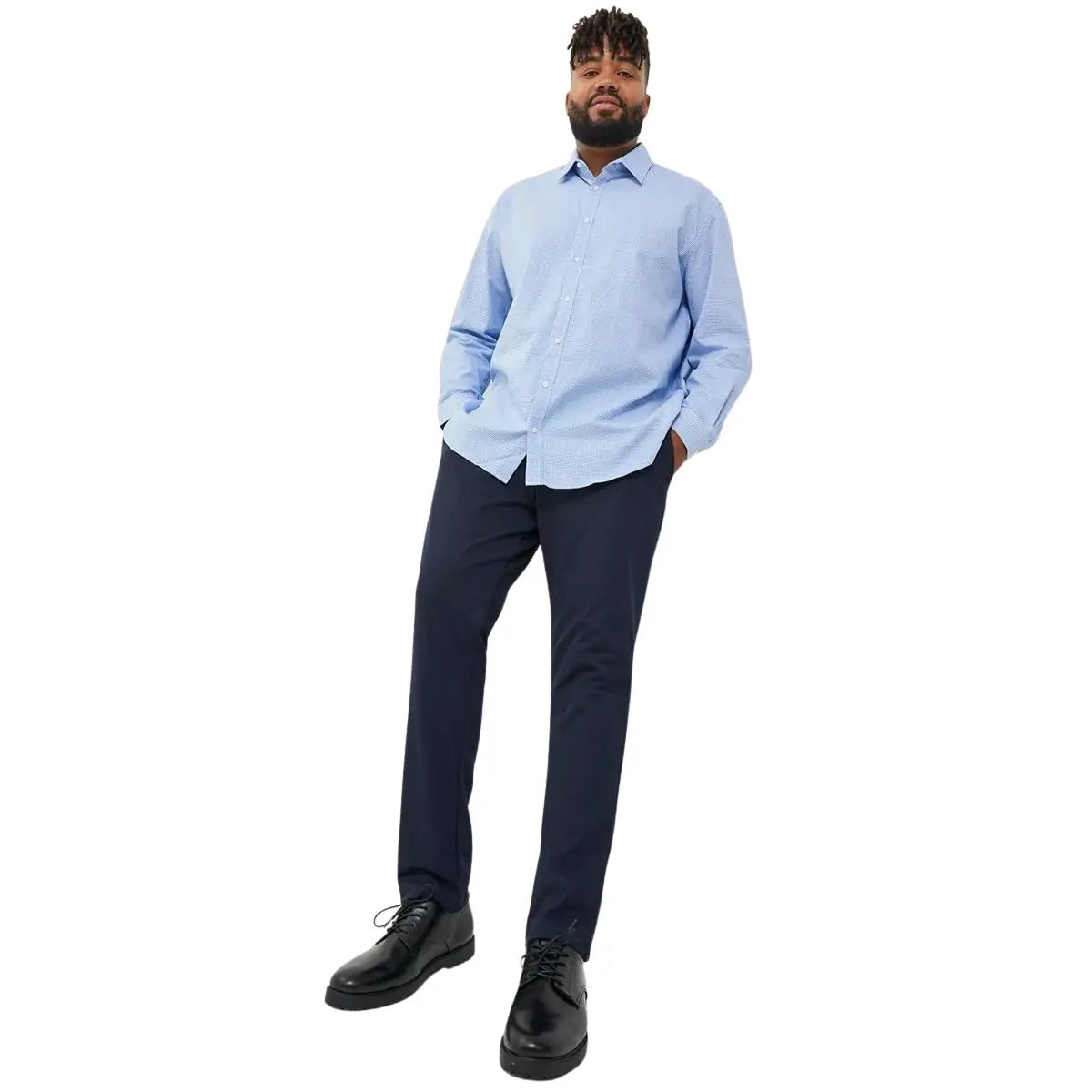 Duże męskie spodnie chinosy Jack &amp; Jones 12250503 granatowe