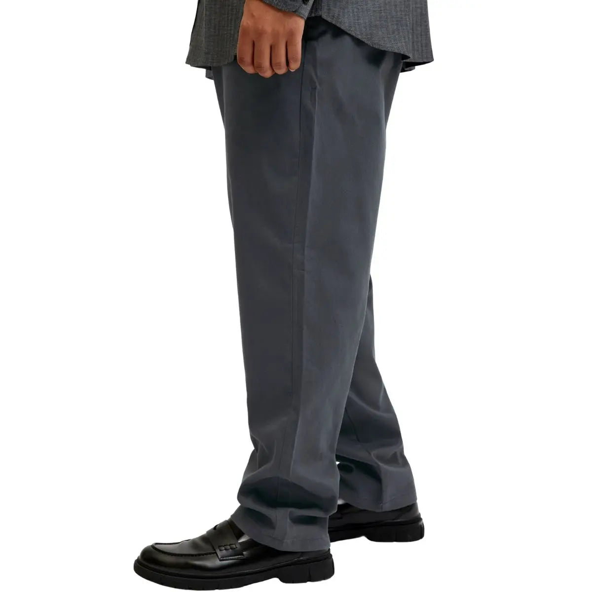 Velké pánské chinos kalhoty Jack &amp; Jones 12287164 tmavě šedé