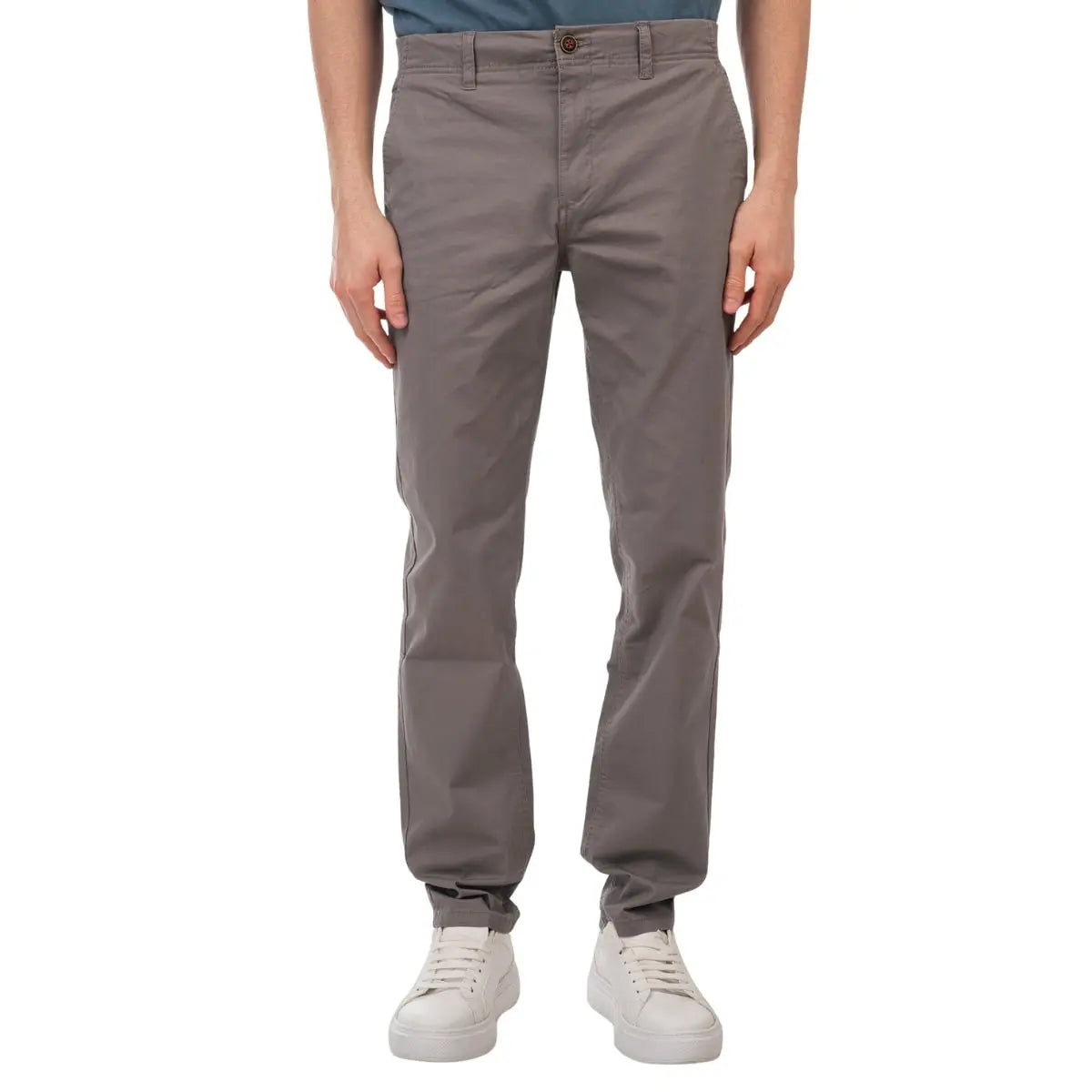 Pánské chinos kalhoty ve velkých velikostech s rovnou nohavicí Double Urban Outfitters CP-4040 šedé