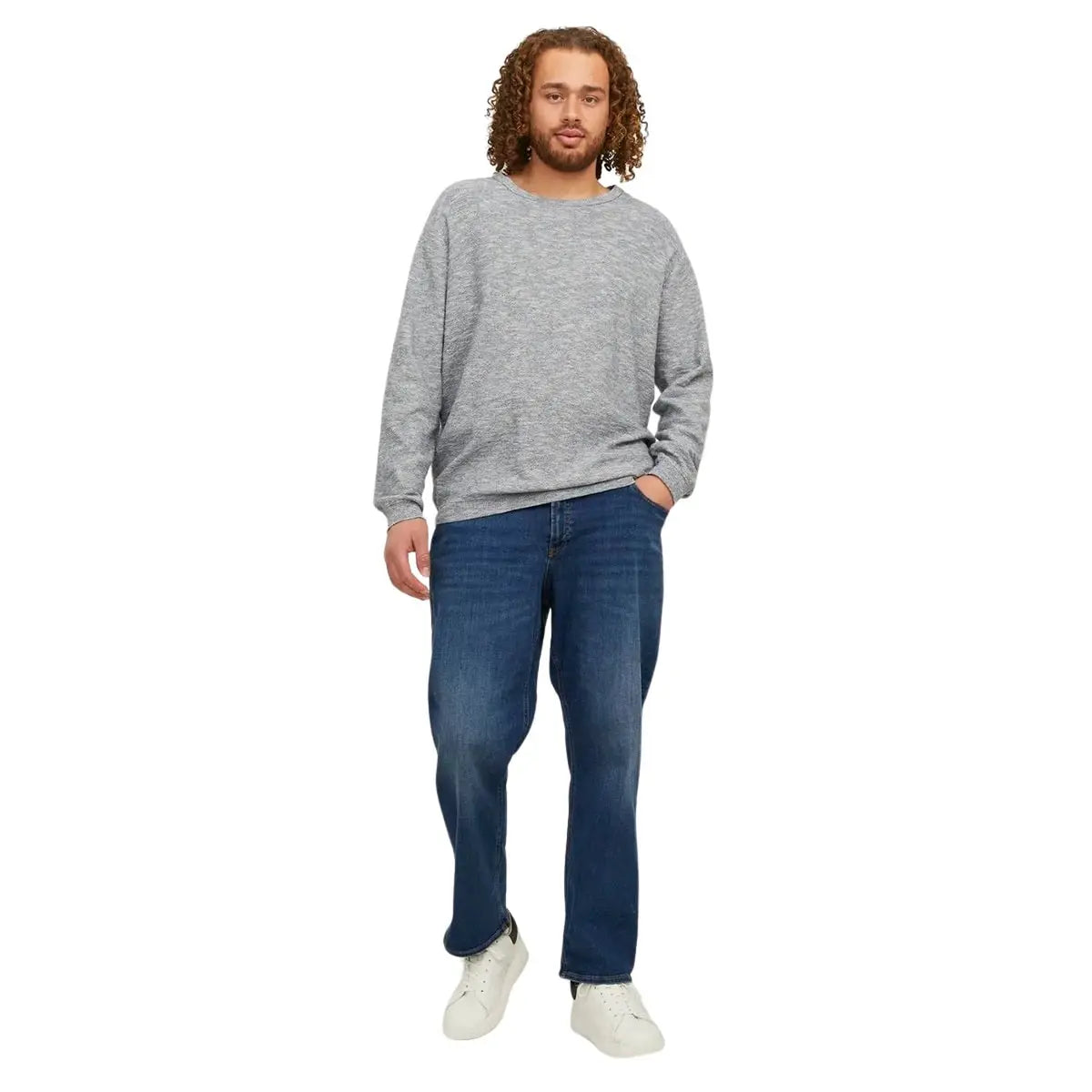 Duże męskie spodnie jeansowe Jack &amp; Jones Mike 12234769 ciemnoniebieskie