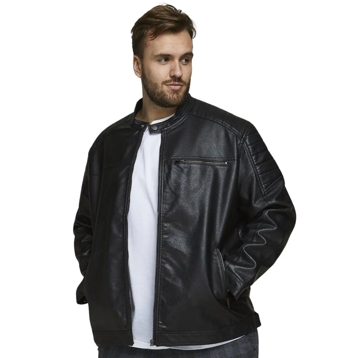 Pánská velká módní bunda Jack &amp; Jones 12172908 černá