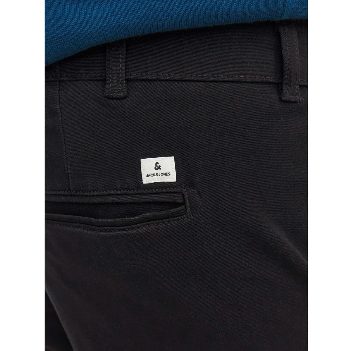 Jack &amp; Jones velké pánské kalhoty chinos 12243603 černé