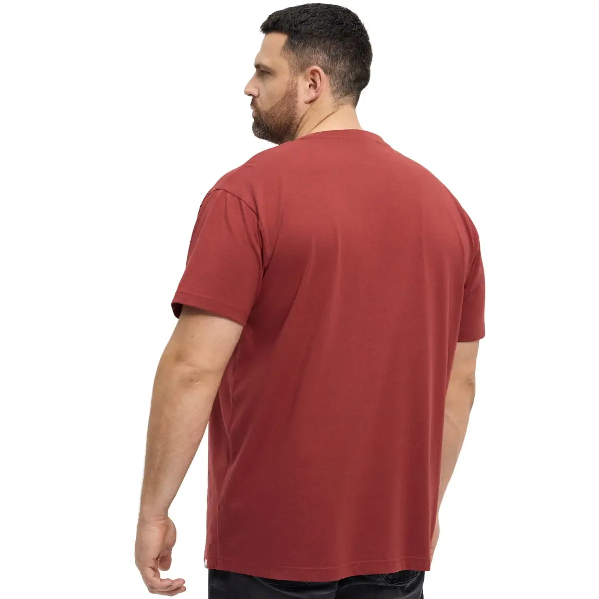 Duży męski t-shirt z efektownym nadrukiem koszulka z krótkim rękawem North Latitude 53334-0337 czerwona