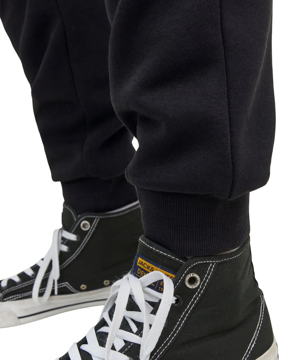 Duże męskie gładkie spodnie dresowe Jack &amp; Jones 12263986 czarne
