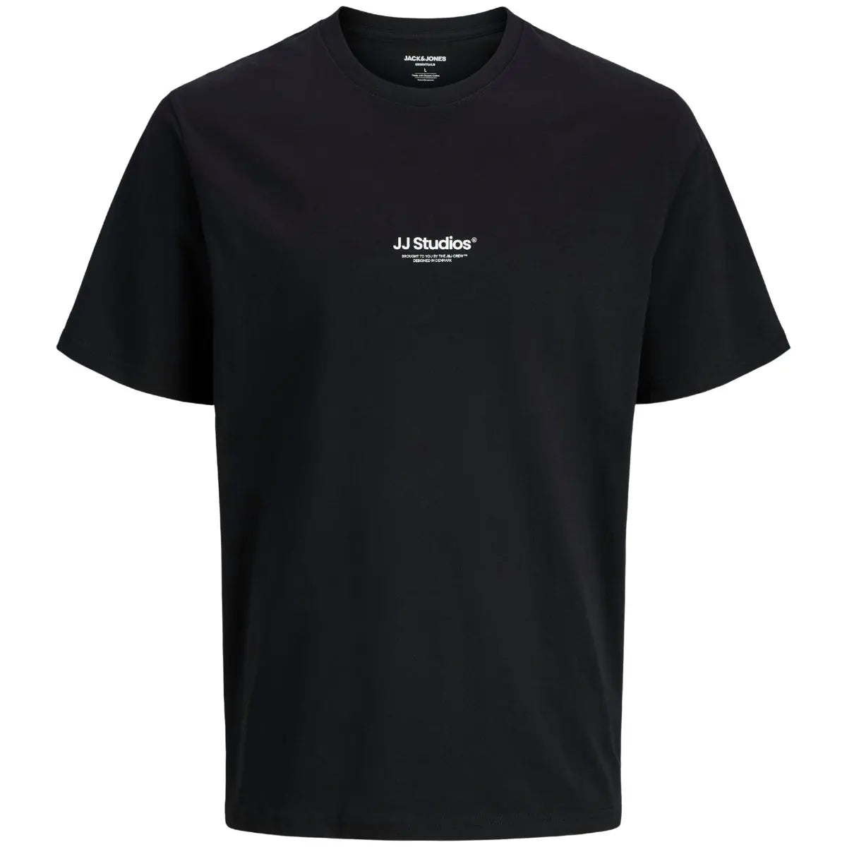 Velké pánské tričko Jack &amp; Jones 12279591 s krátkým rukávem a potiskem, černé