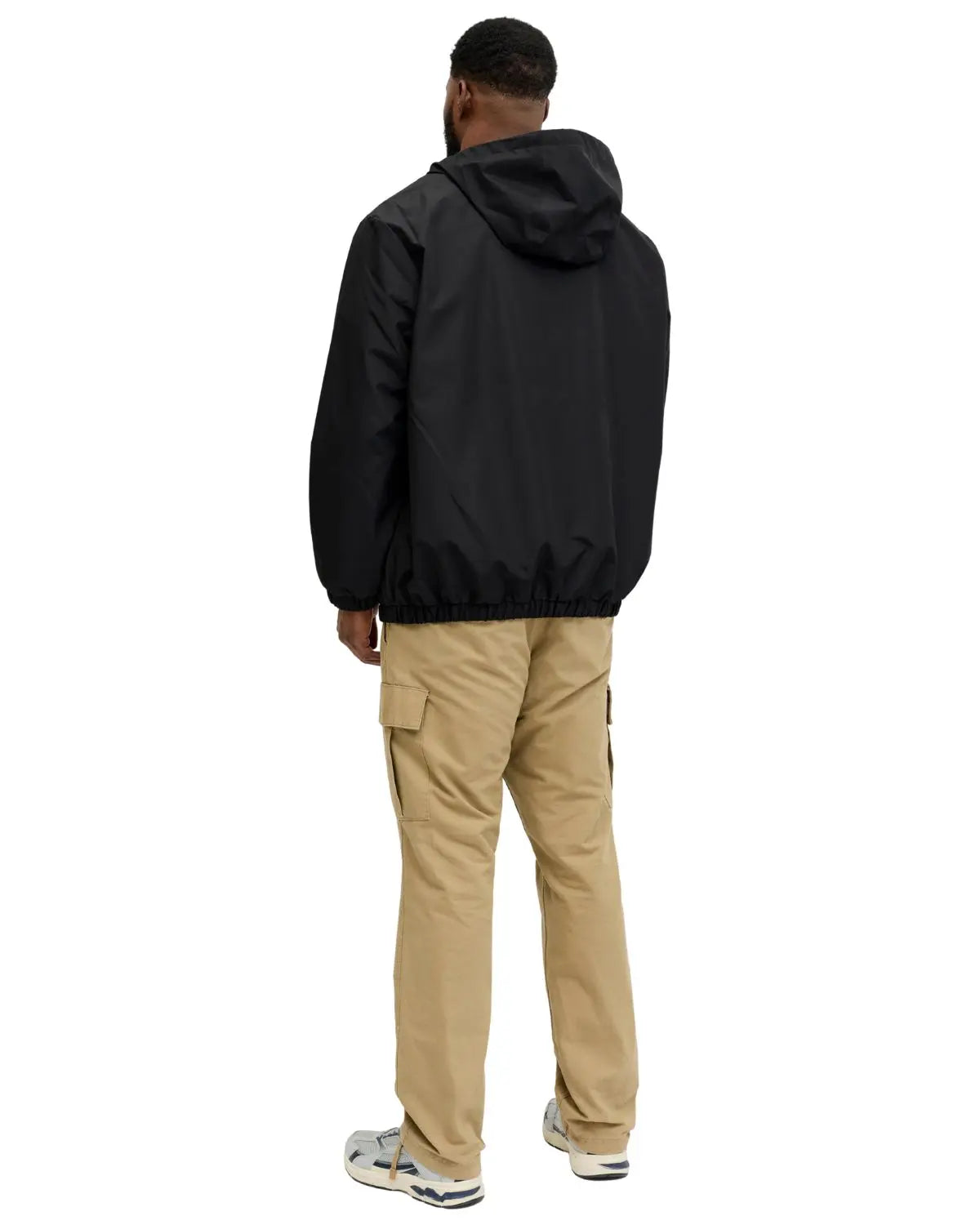 Pánská velká přechodová bunda s kapucí Jack &amp; Jones 12289247 černá