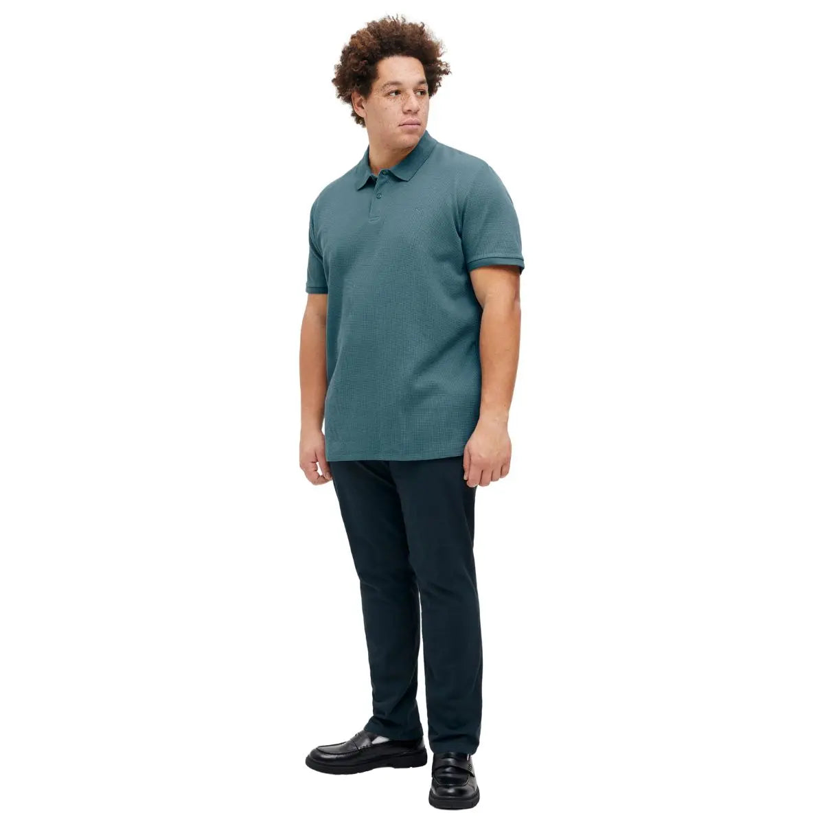 Velké pánské tričko s límečkem Jack &amp; Jones 12274980 modré