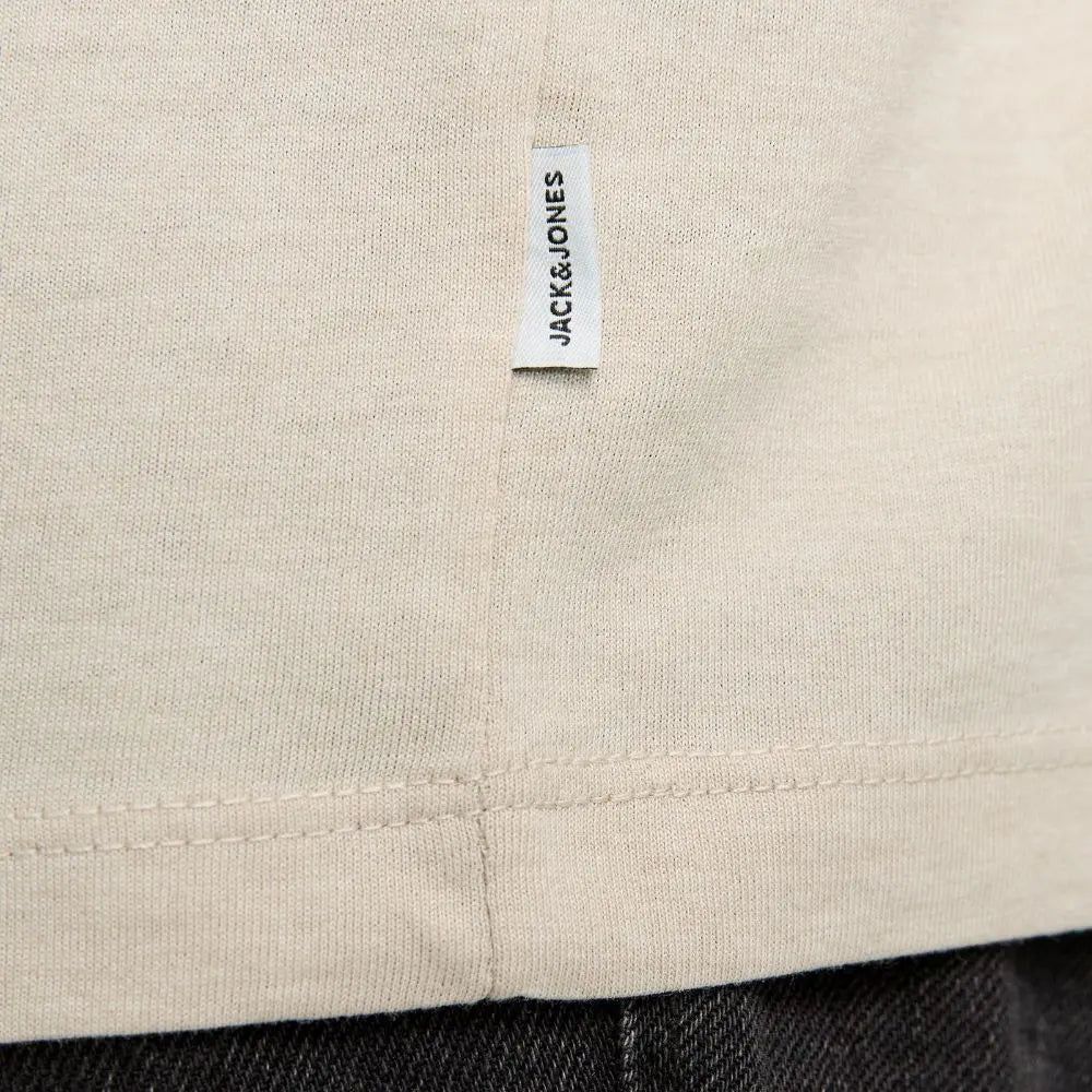 Velké pánské tričko s krátkým rukávem hladké Jack &amp; Jones 12229640 béžový