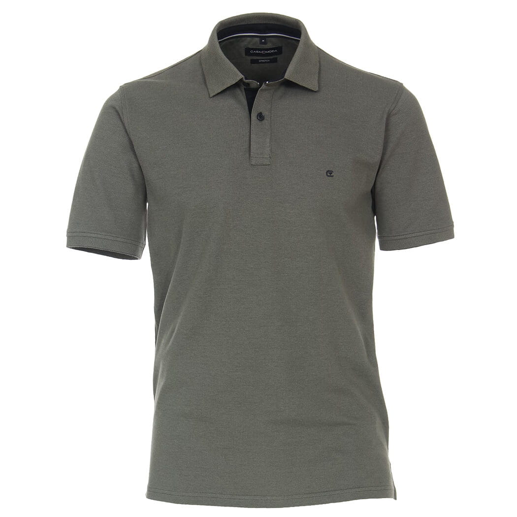 Velké pánské polo triko s límečkem Casa Moda 4470-347 khaki