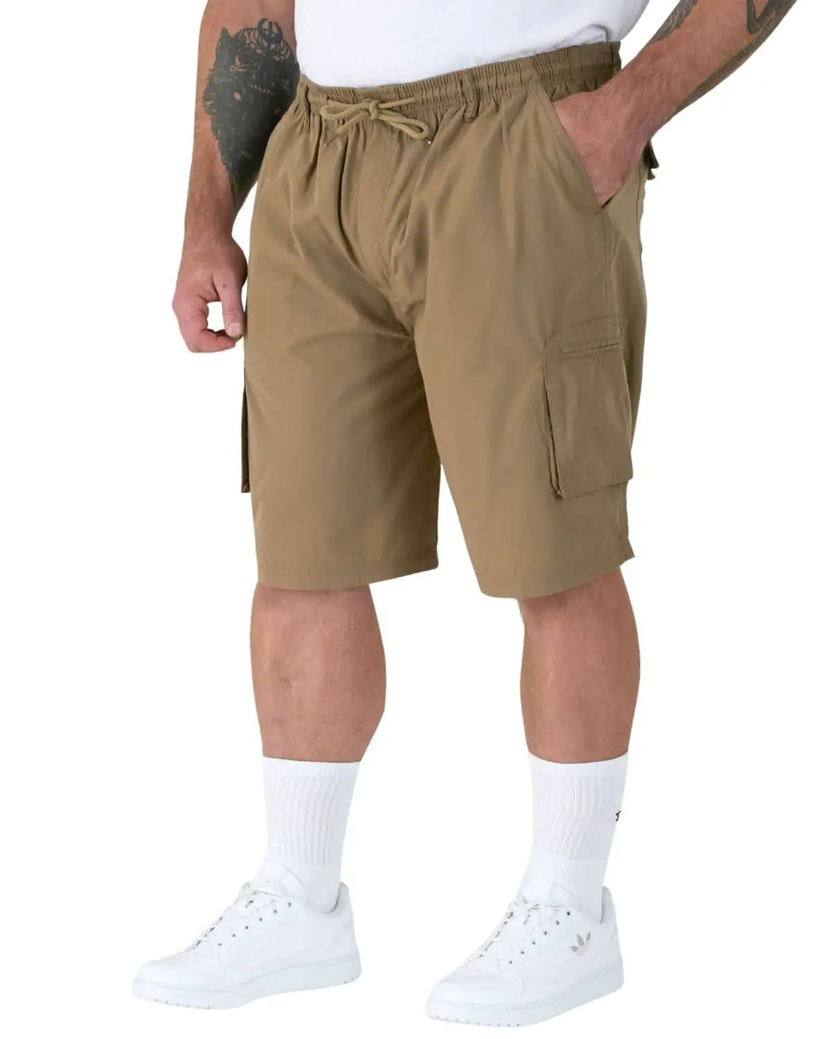 Pánské velké cargo šortky krátké bojové šortky D555 Nick beige