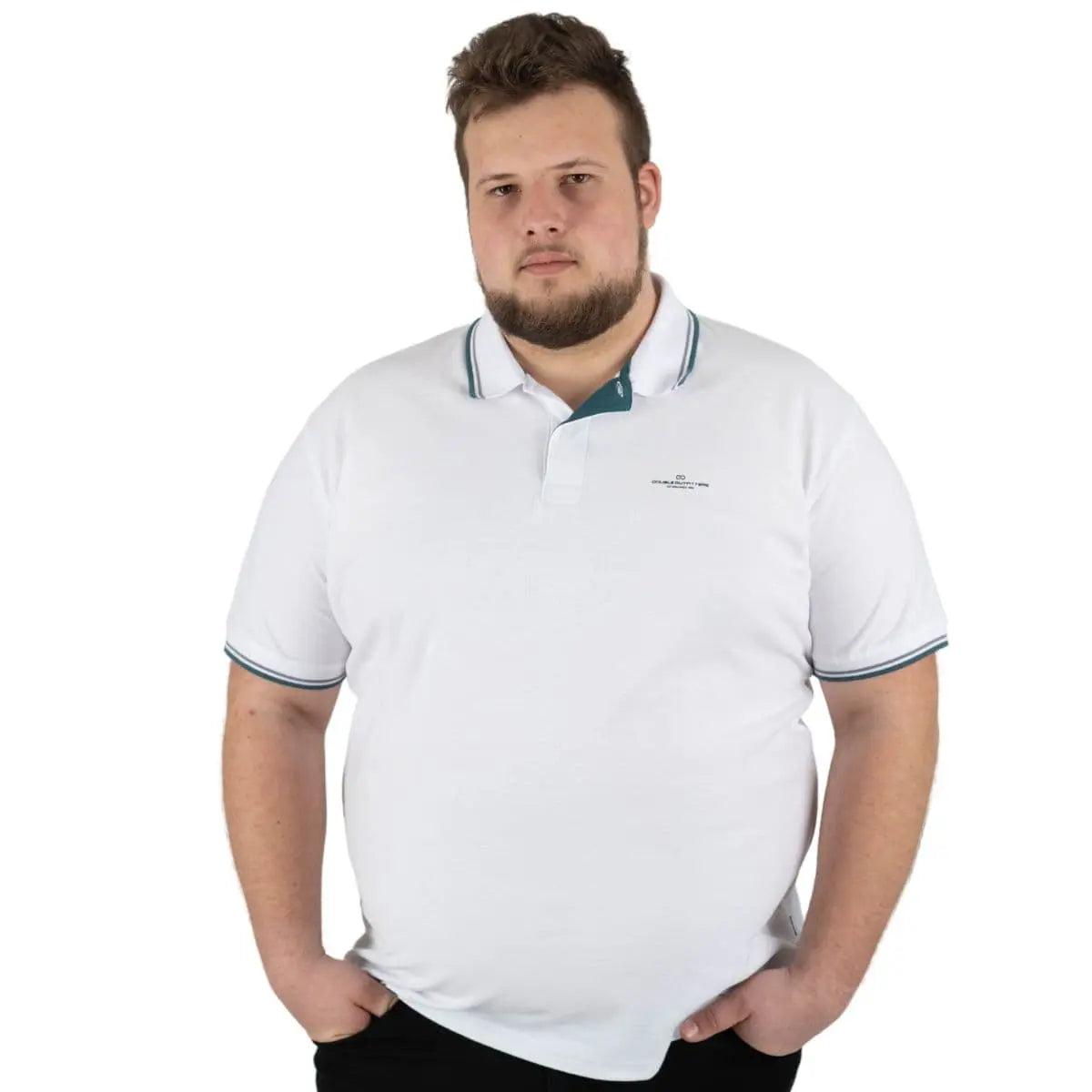 Pánská velká hladká polokošile Double PS-3035 bílá