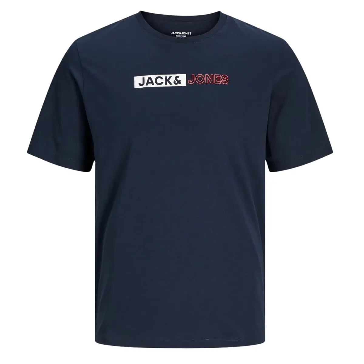 Velké pánské tričko s nápisy Jack &amp; Jones 12243630 tmavě modrá