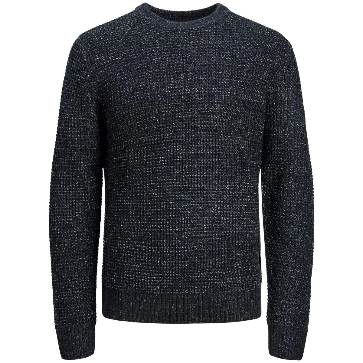 Velký pánský svetr přes hlavu Jack &amp; Jones 12287722 tmavě modrý melírovaný