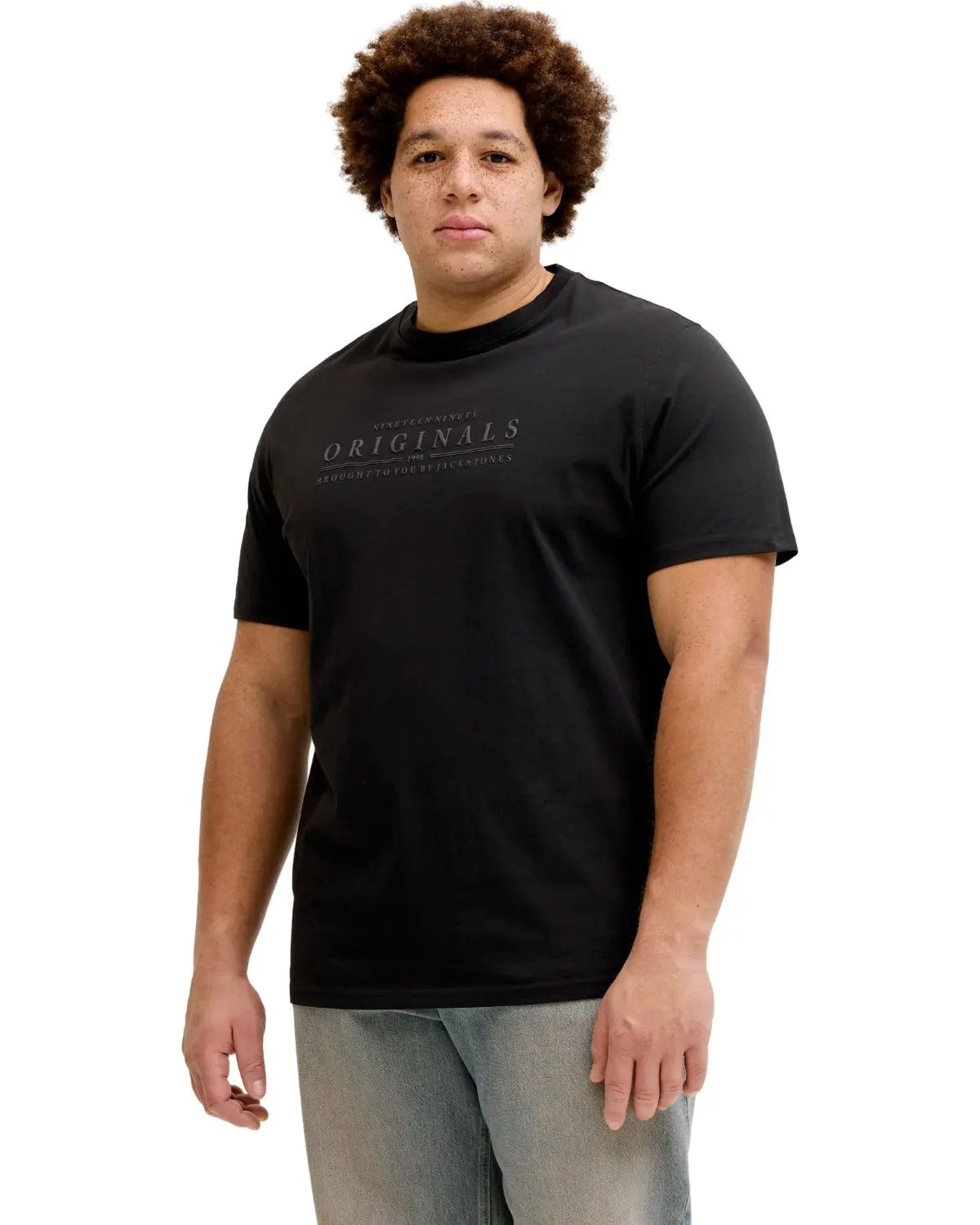 Velké pánské tričko s nápisem Jack &amp; Jones 12293187 černé