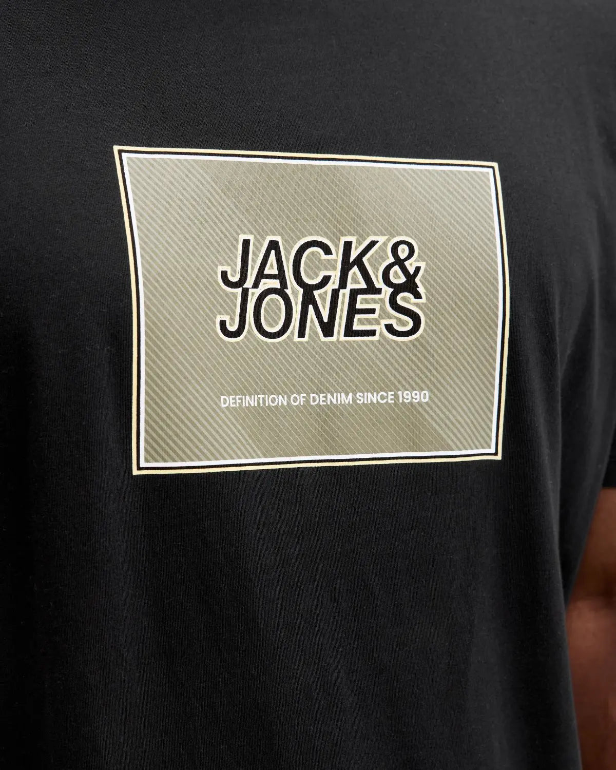 Pánské velké tričko s potiskem Jack &amp; Jones 12295987 černý