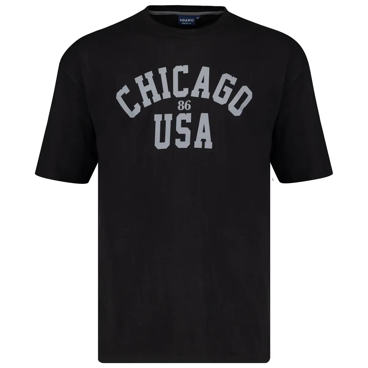 Pánské tričko s potiskem Chicago, tričko s krátkým rukávem Adamo 131509-700, černé
