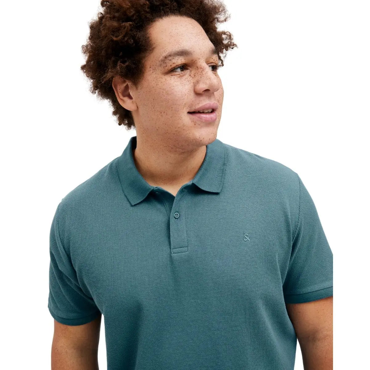 Velké pánské tričko s límečkem Jack &amp; Jones 12274980 modré