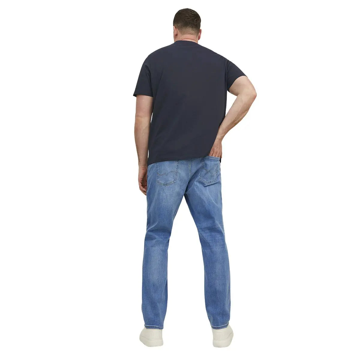 Velké pánské tričko s nápisy t-shirt Jack &amp; Jones 12243625 tmavě modré