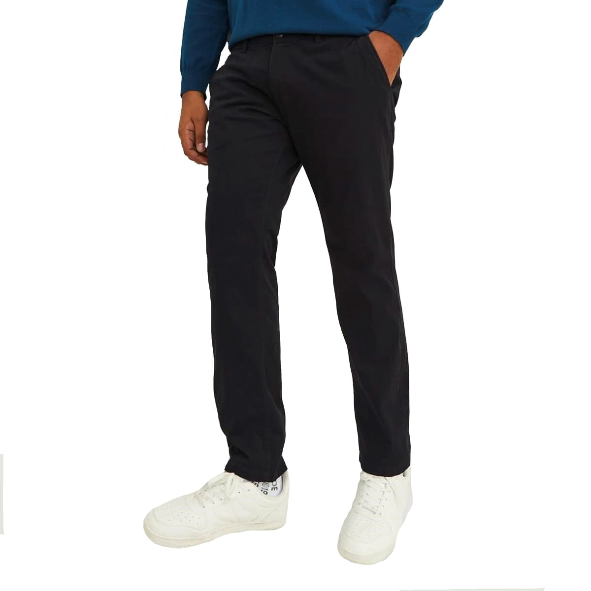 Jack &amp; Jones velké pánské kalhoty chinos 12243603 černé